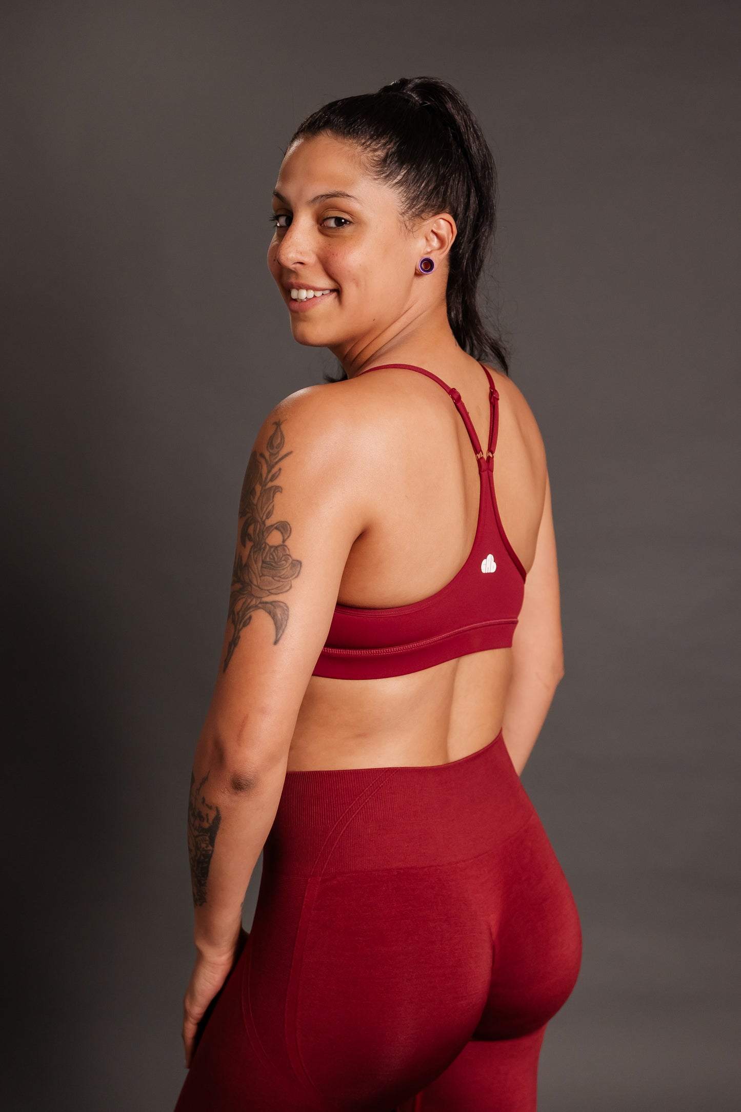 Momentum Maroon Seamless Sculpt Bra