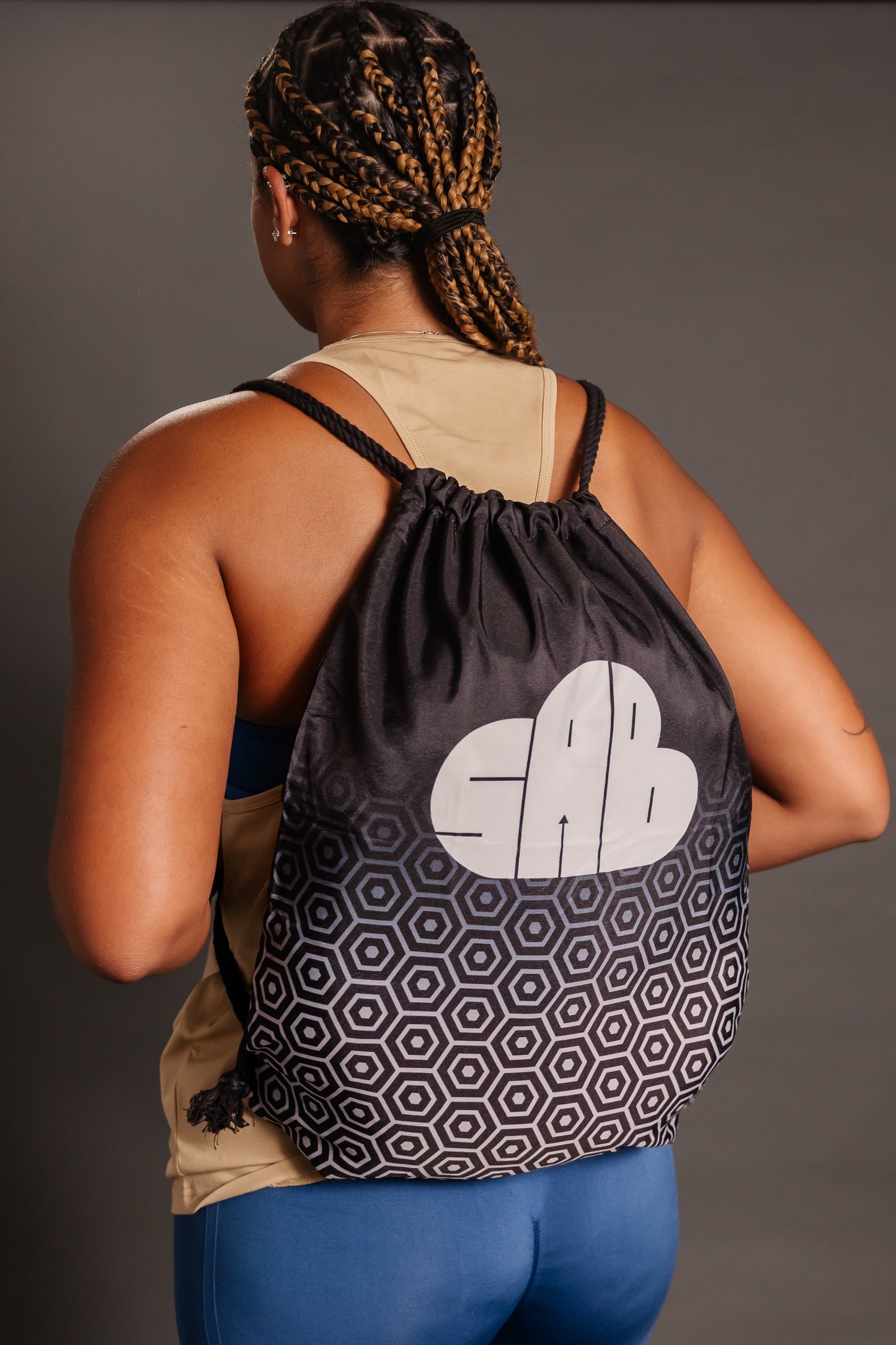 SAB Oversized Drawstring Gym Bag (Core Black)
