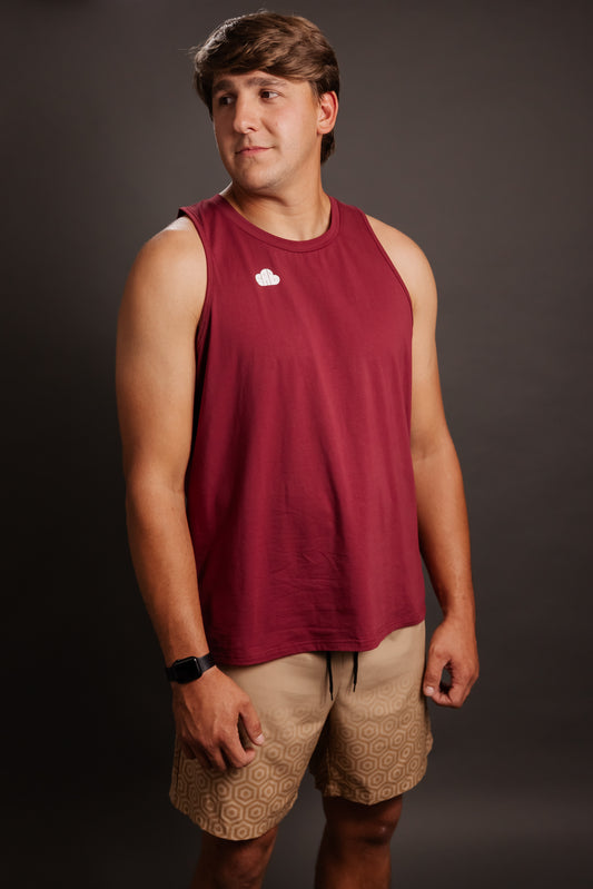 Momentum Maroon Tank Top
