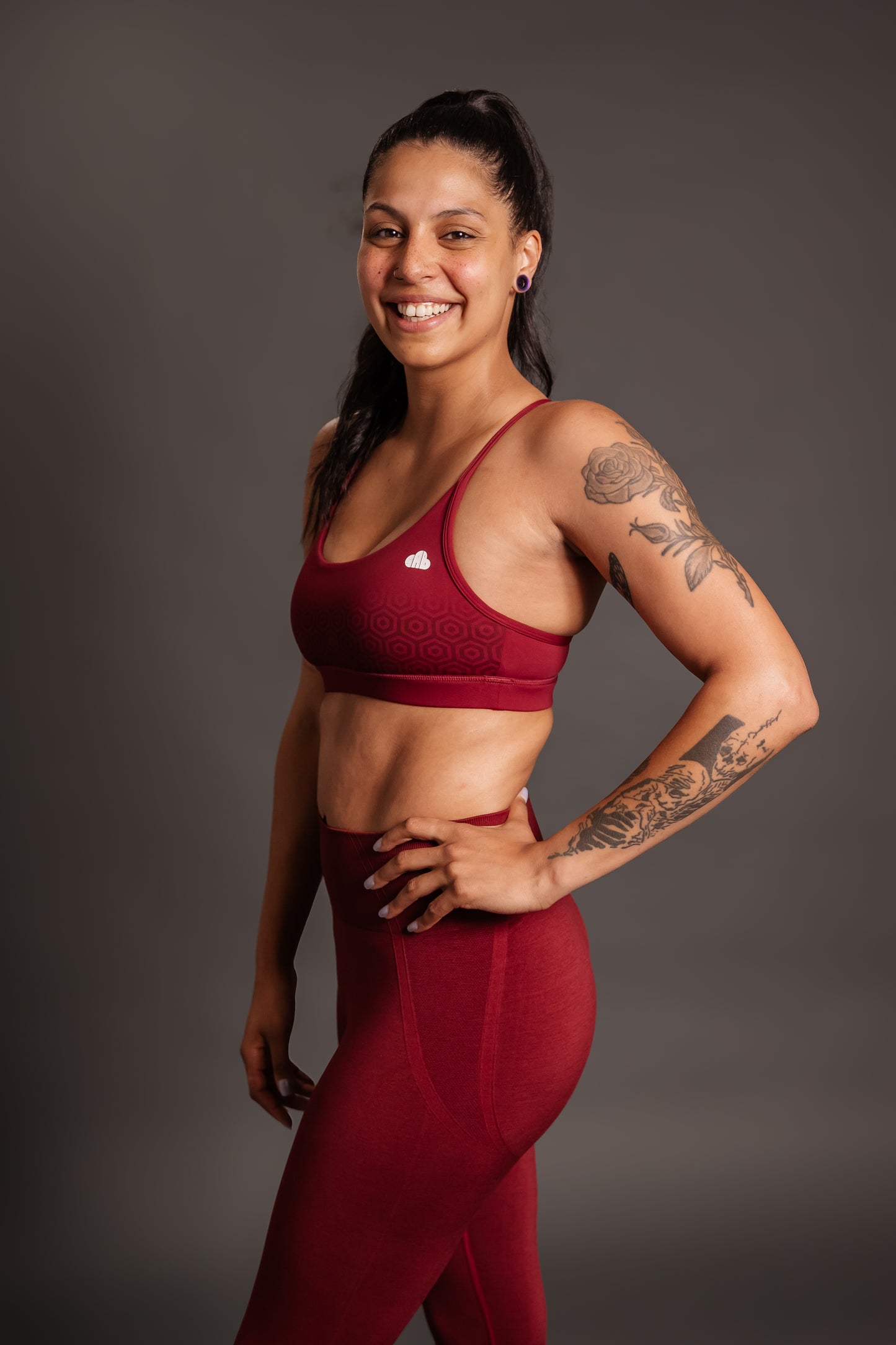 Momentum Maroon Seamless Leggings