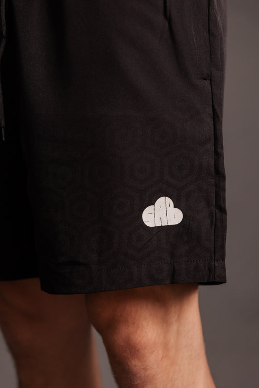 Core Black Hexagon Shorts