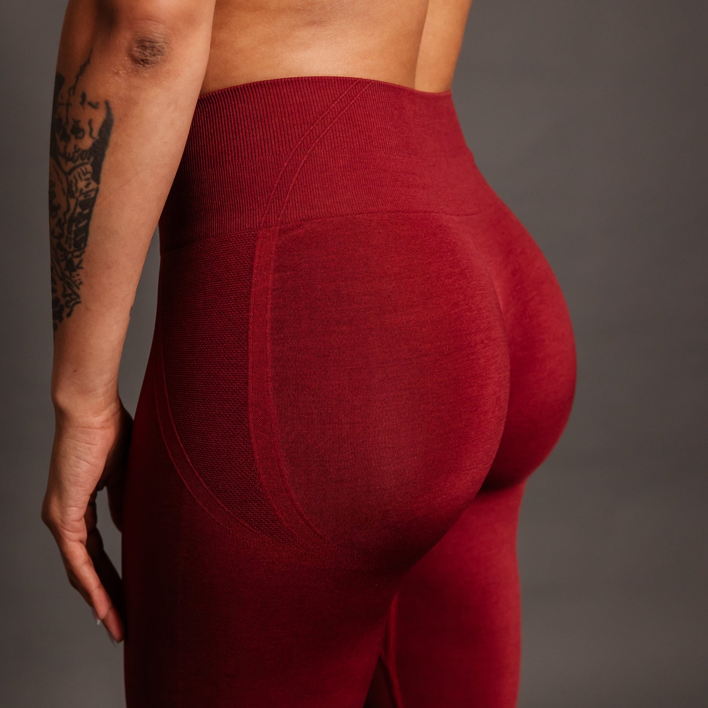 Momentum Maroon Seamless Leggings