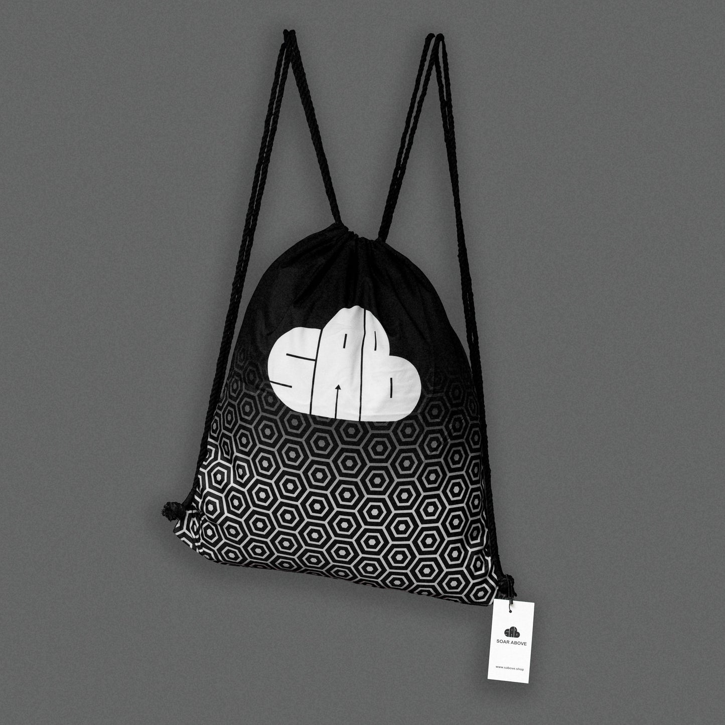 SAB Oversized Drawstring Gym Bag (Core Black)
