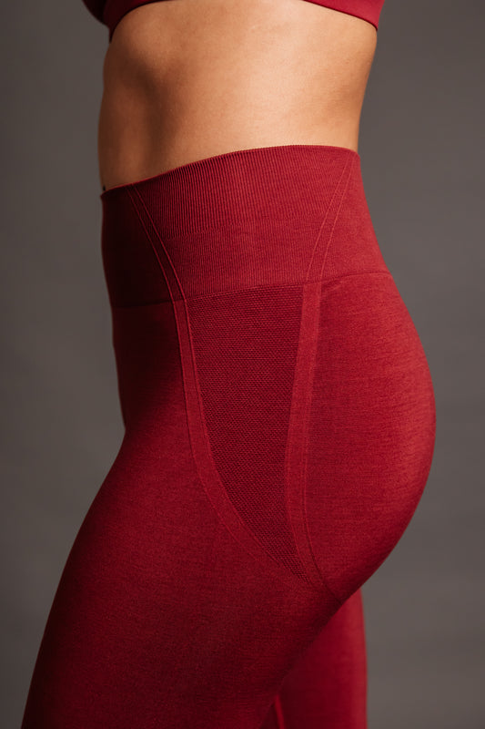 Momentum Maroon Seamless Leggings