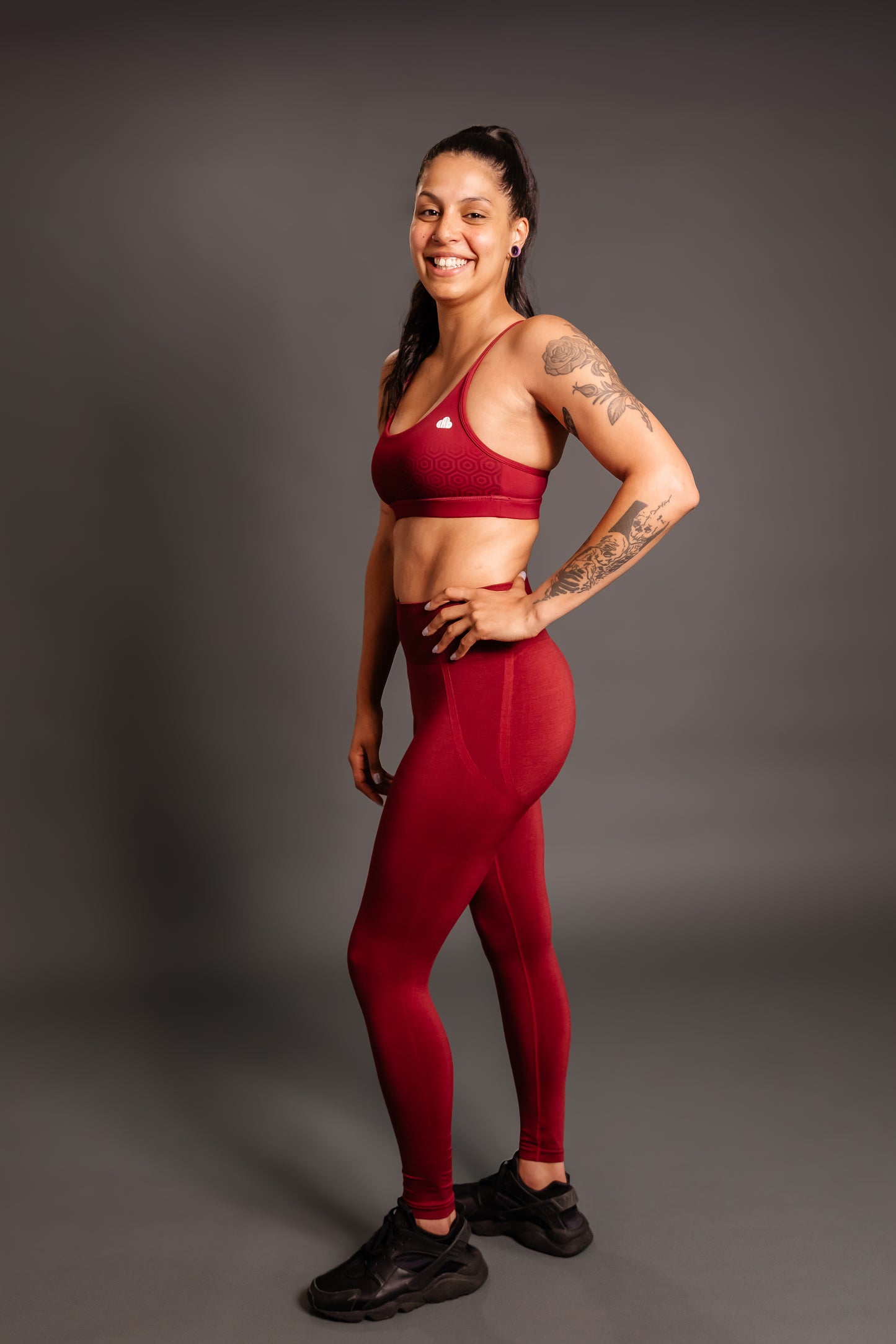 Momentum Maroon Seamless Leggings