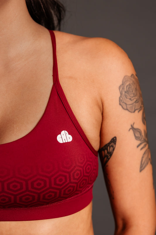 Momentum Maroon Seamless Sculpt Bra