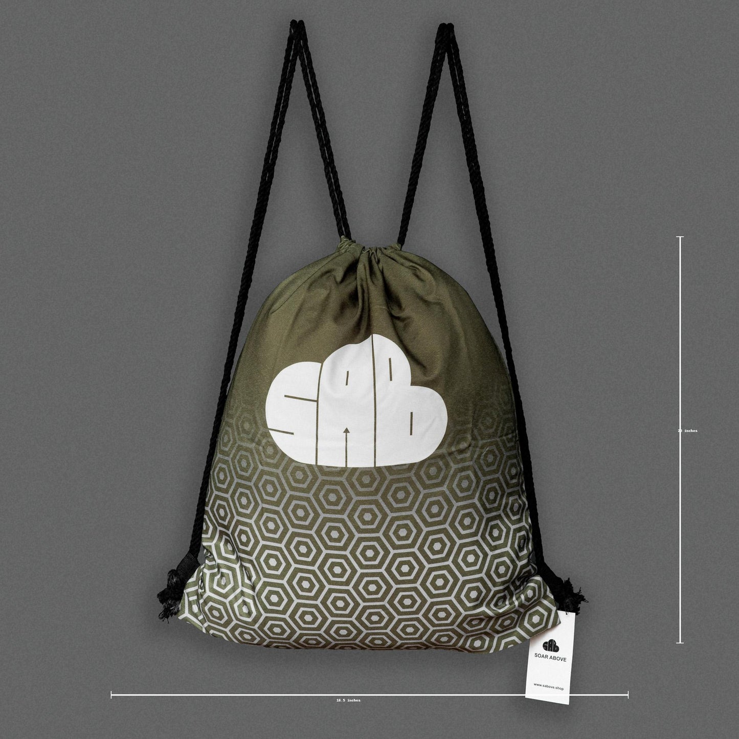 SAB Oversized Drawstring Gym Bag (Recovery Green)
